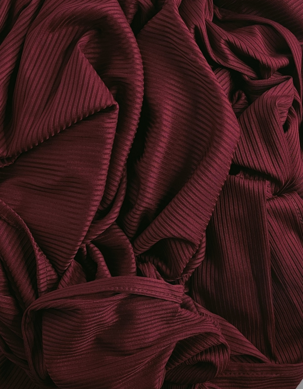 Ribbed Jersey - Maroon