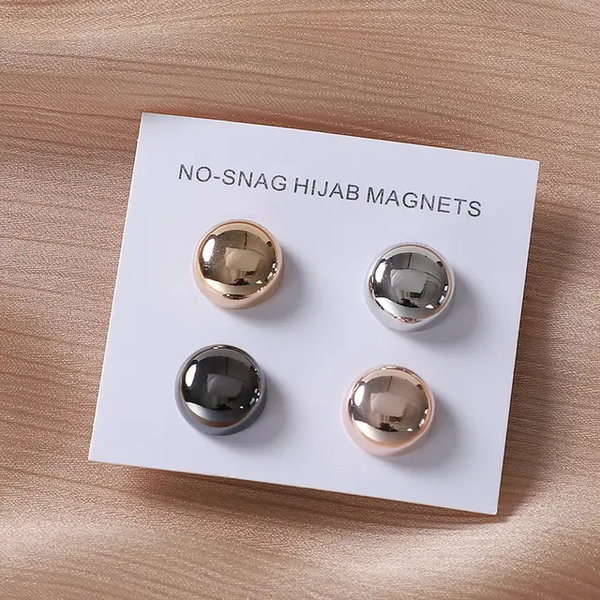 Pack of 4 hijab Magnetic pins - Round shape
