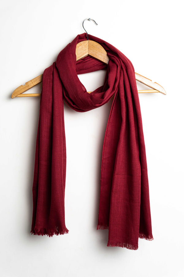Turkish Lawn Hijab - Deep Red