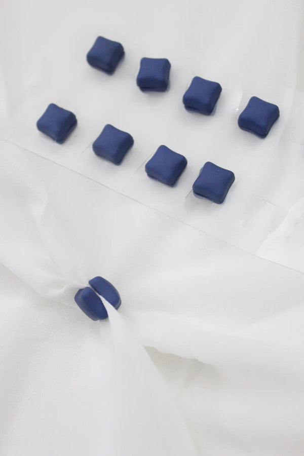 Square Hijab Magnets - Matte Blue