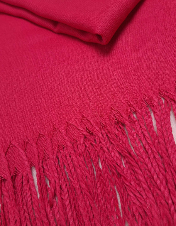 Plain Cashmere Hijab- Hot Pink