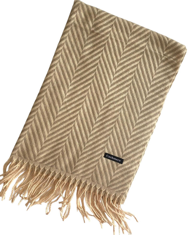 Chevron Woolen-Beige