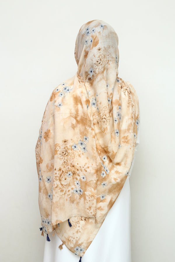 Blossom Hues Hijab- Blue Dusk