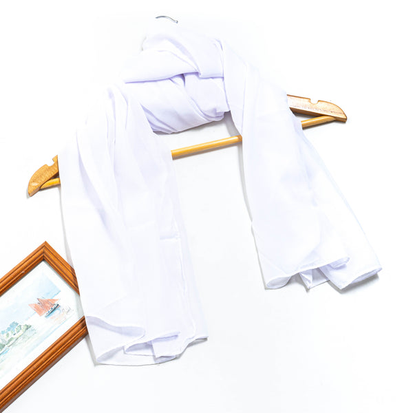 Georgette Chiffon - White
