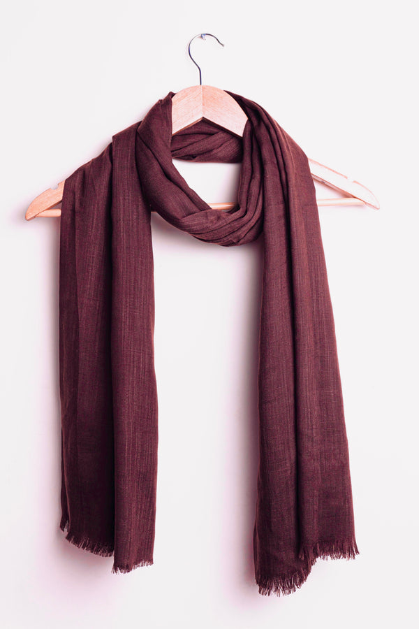Turkish Lawn Hijab - Burgundy