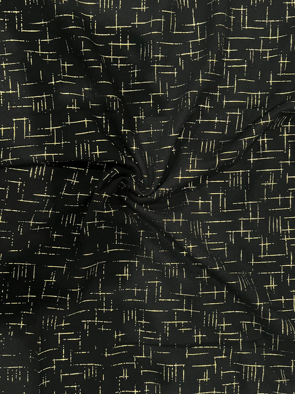 Abstract Chiffon Hijab - Black