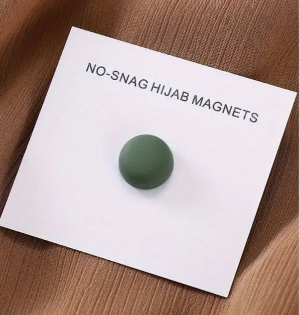 Rounded Hijab Magnets - Matte Dark Green