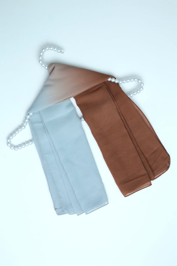 Etheral Ombre Chiffon- Mocha Mist