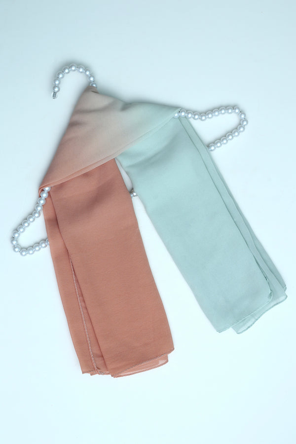 Etheral Ombre Chiffon- Peach Breeze