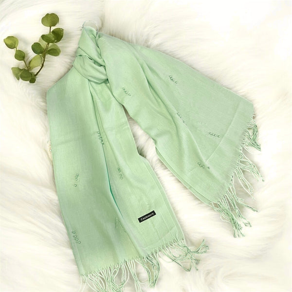 Pearl Cashmere Hijab- light Green