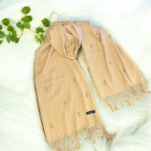 Pearl Cashmere Hijab- Beige