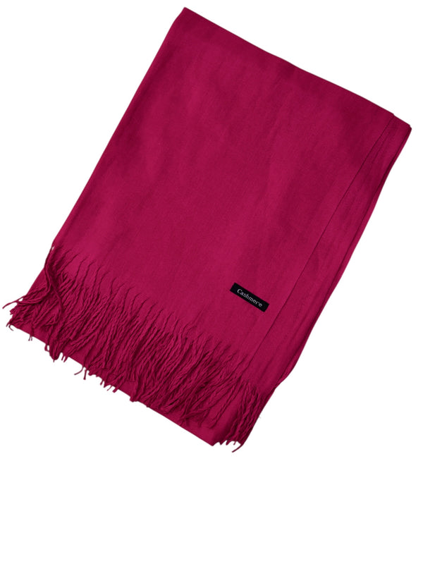 Plain Cashmere Hijab- Hot Pink