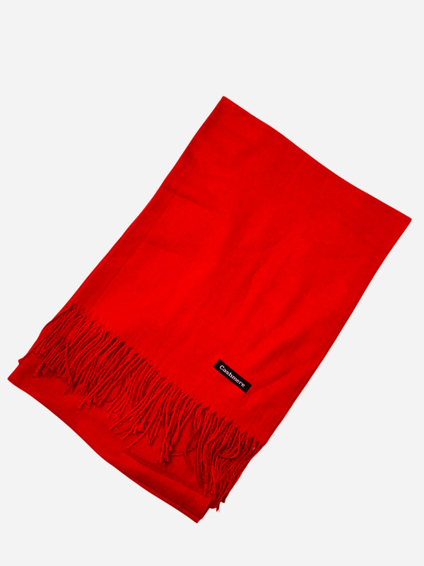 Plain Cashmere Hijab- Red