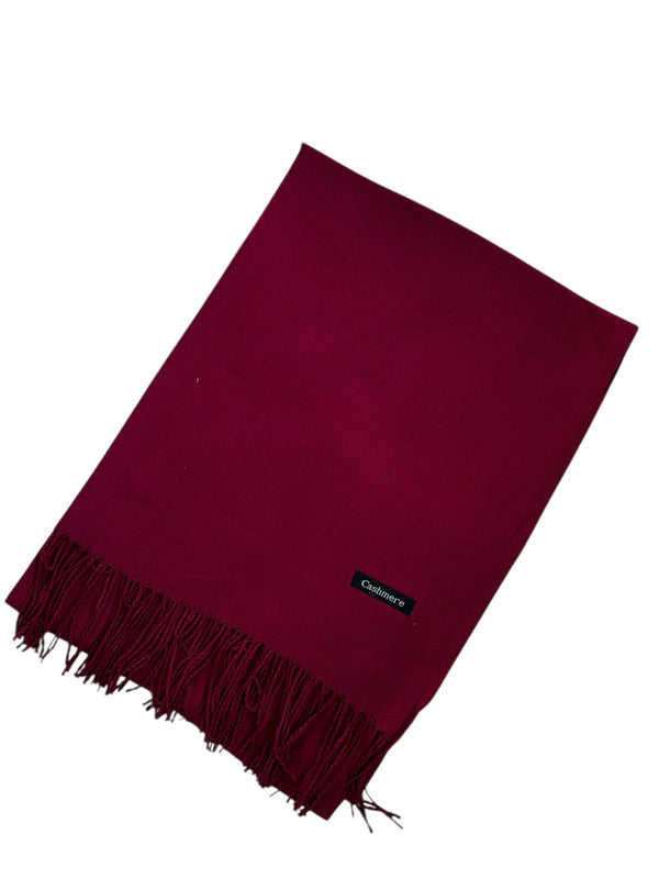 Plain Cashmere Hijab- Maroon
