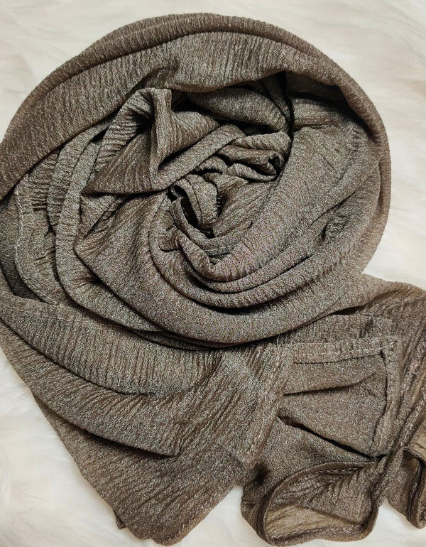 Shimmer Jersey Hijab- Taupe