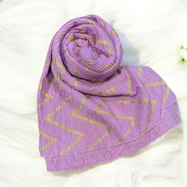 Viscose Pleated Hijabs - Lilac